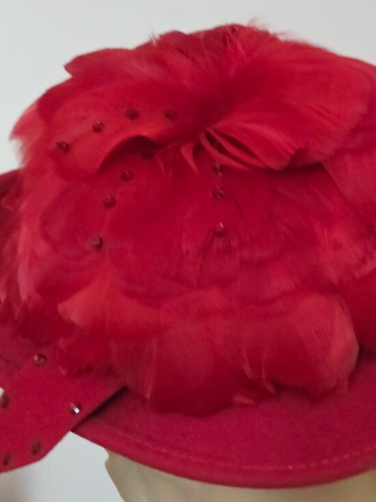 Deborah Fashions The Hat people Red Felt Hat main image 4